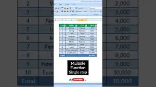 Multiple function in single step in excel #shorts