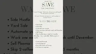 How to save for Christmas 
