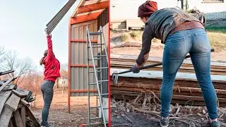 The Fastest way to Build walls and a Roof for a Workshop ►6