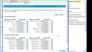 how to import or update contacts to SalesForce wizard