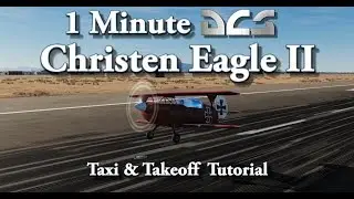 1 Minute DCS - Christen Eagle II - Taxi & Takeoff Tutorial