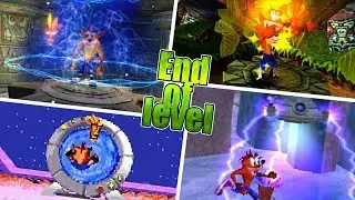 Evolution of the end of the level in Crash Bandicoot Games