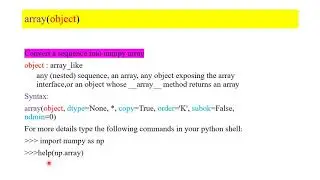 II 1 1 Introduction to numpy arrays