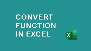 How to use the convert function in Excel