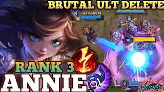 ANNIE BRUTAL ONE COMBO DELETE! MAX BURST DAMAGE - TOP 3 GLOBAL ANNIE BY lil Tibbers XI - WILD RIFT