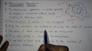 Macroscopic Approach & Microscopic Approach | Thermodynamics