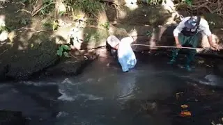 Mountain stream fishing