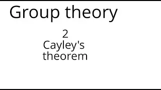 Group theory 2: Cayley's theorem