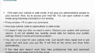 outlook 2010 pst import issue