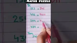 Maths puzzle  | shorts #youtubeshort #viralshort