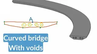 Revit adaptive family | Curved bridge with voids