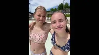 Valentina&Christina,and friends,"Happy Father's-Day’ at “Aqua-park”,Bromont,2024.(music'PA-PA-PA-PA)