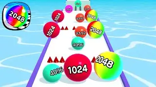 Ball Run 2048 - All Levels Gameplay Android, iOS ( Levels 2920 )