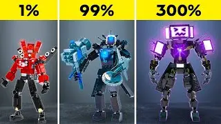 LEGO ALL Titans in Skibidi Wars 🧩💥 Who's the most Powerful Character?!