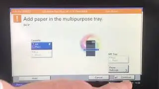 Changing the paper settings from the job queue Kyocera