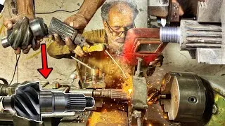 70-year-old man repairs pinion with thread process | Give your feedback on how it worked |