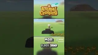 Black Sand Mod on Animal Crossing #gaming #acnh #animalcrossing #nintendo