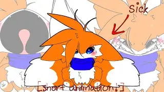 He is sick. [short needlem0use anim.]