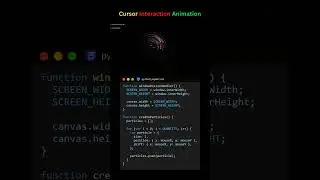 Cursor Interaction Animation: HTML5 Canvas Mouse Particles in 15 Seconds!