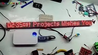 ESP32 MAX7219 DHT11 Weather Clock  Temperature and Humidity & Message