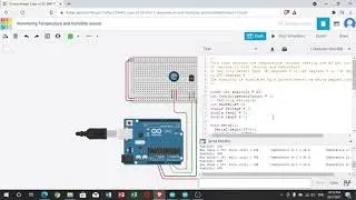Monitoring soil humidity using Tinkercad