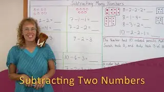 Subtracting two numbers - 1st grade math lesson