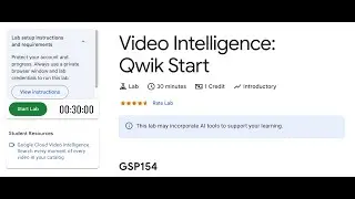 GSP154 - Video Intelligence: Qwik Start