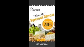 Food Menu Design Template in MS Word Format | Double Side Flyer Style Menu