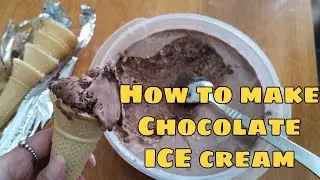 Homemade Chocolate Ice Cream | Nesquik chocolate powder || loismav