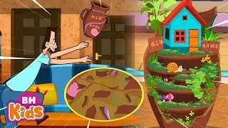 Hoạt Hình Bố Đầu Nhỏ Con Đầu To - Tặng Sinh Nhật Ốc Sên | Phim Hoạt Hình Thiếu Nhi Vui Nhộn