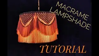 Macrame lampshade for beginners. Tutorial. This is easy to do and looks great.