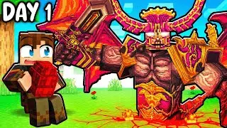 Day 1 as THE LAST DRAGON TRAINER in Minecraft