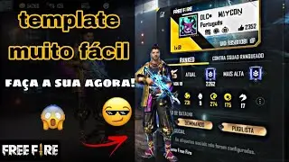 Como fazer o template do seu perfil do free fire 😱 *melhor aplicativo*