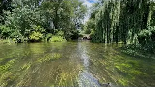 Canoeing down St Patricks stream  Sonning , Berkshire Uk