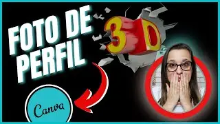Como Fazer Foto 3D no Canva para Perfil no Instagram [Foto CIRCULAR 3D para mídias sociais com Canva