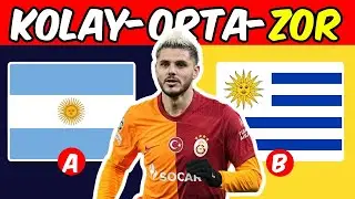 40 Futbolcudan Kaçının Milli Takımını Tahmin Edebilirsin? | Kolay Orta Zor | Futbolcu Ülke Bilmece