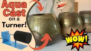 Faux Ceramic - Aqua Cast on a CUP TURNER! You HAVE to try this!