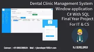 Dental Clinic Management System Project  | Final Year Project | Flat Design UI