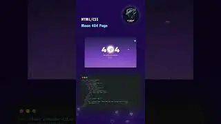 404 PAGE BY USING HTML AND CSS 