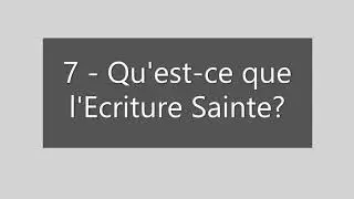 Leçon 1: L'écriture sainte et la tradition