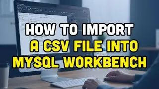 How to Import a CSV File into MySQL Workbench?