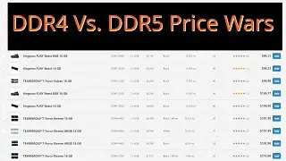 DDR 4 Vs  DDR5 Ram Prices DDR 5 prices not so bad