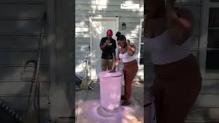 I made my trash can PINKKKK | HerBlackHand