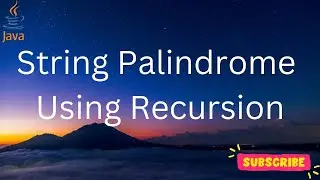 String palindrome recursion code  in Java Language