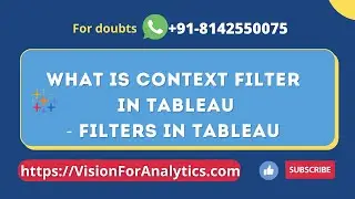 What is Context Filter in Tableau? || Types of filters in Tableau