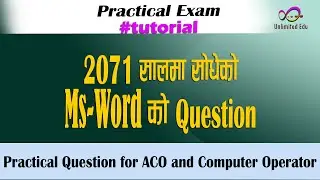 Practical Exam | computer operator practical questions | ms word practical question-1