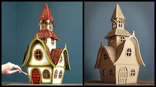 ❣DIY Tower House Using Cardboard❣