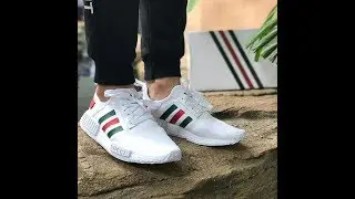 On feet and reviewing of Adidas  NMD custom Gucci white Unboxing
