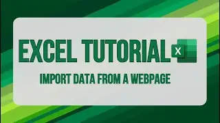 How to import data from a web page in Microsoft Excel