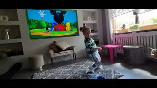 Imogen doing a dance routine